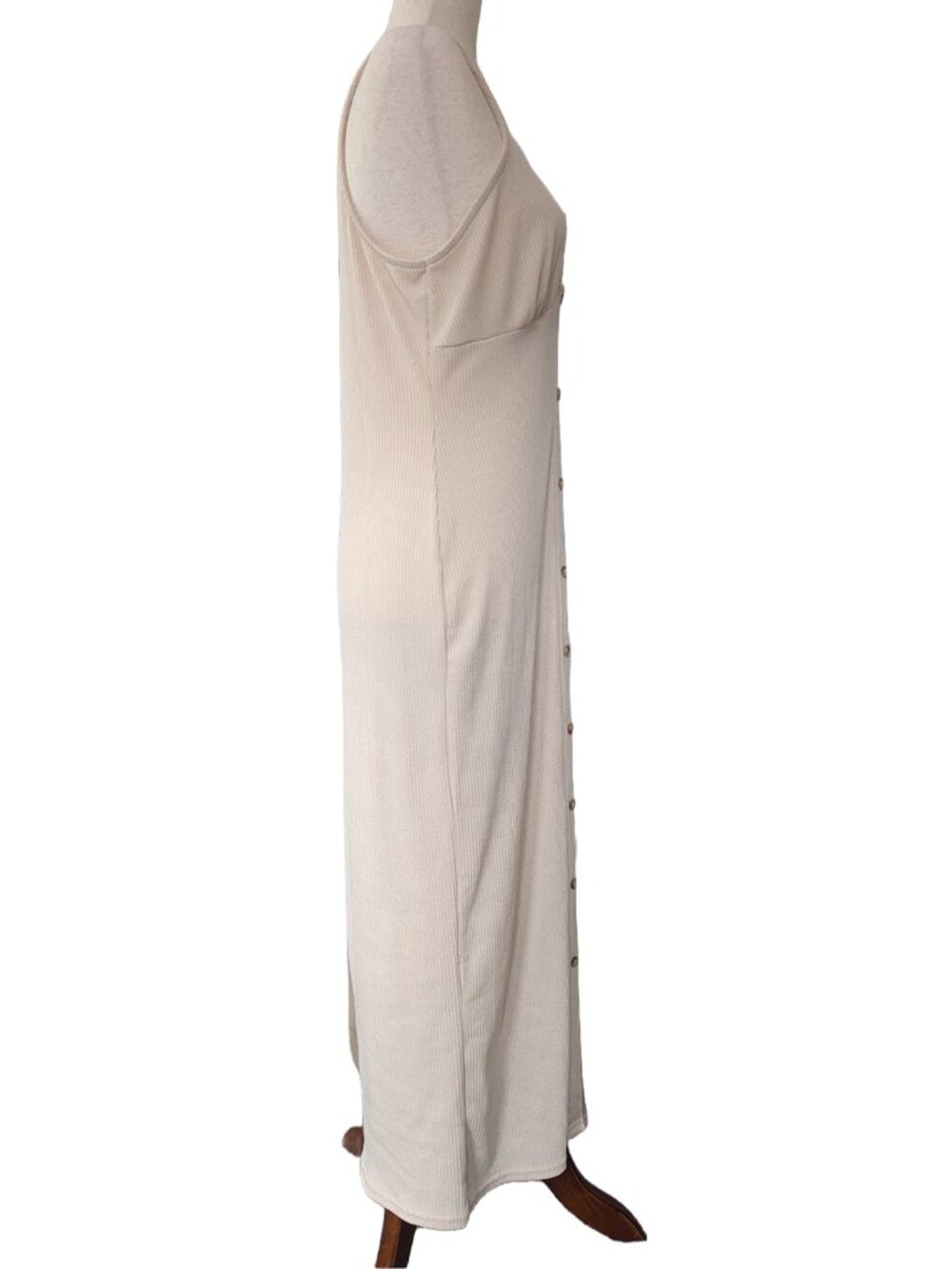 NWOT ASOS Design Sleeveless Ribbed Midi Button Colorblock Dress - Picture 10 of 13